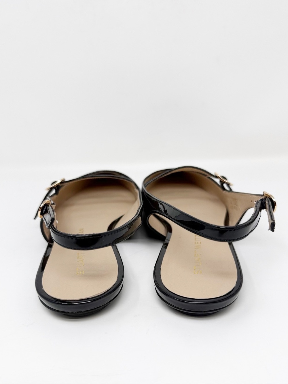 New Stuart Weitzman Emilia Mary Jane Slingback Flat Black Sz 7.5 - Picture 5 of 14